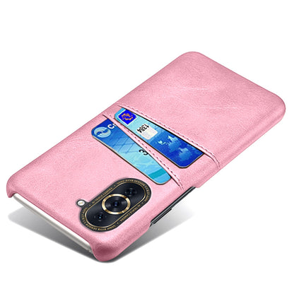 For Huawei nova 10 4G Anti-shock Dual Card Slots Holder Protective Case PU Leather Coated Hard PC Phone Shell