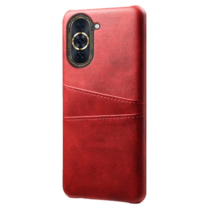 For Huawei nova 10 4G Anti-shock Dual Card Slots Holder Protective Case PU Leather Coated Hard PC Phone Shell