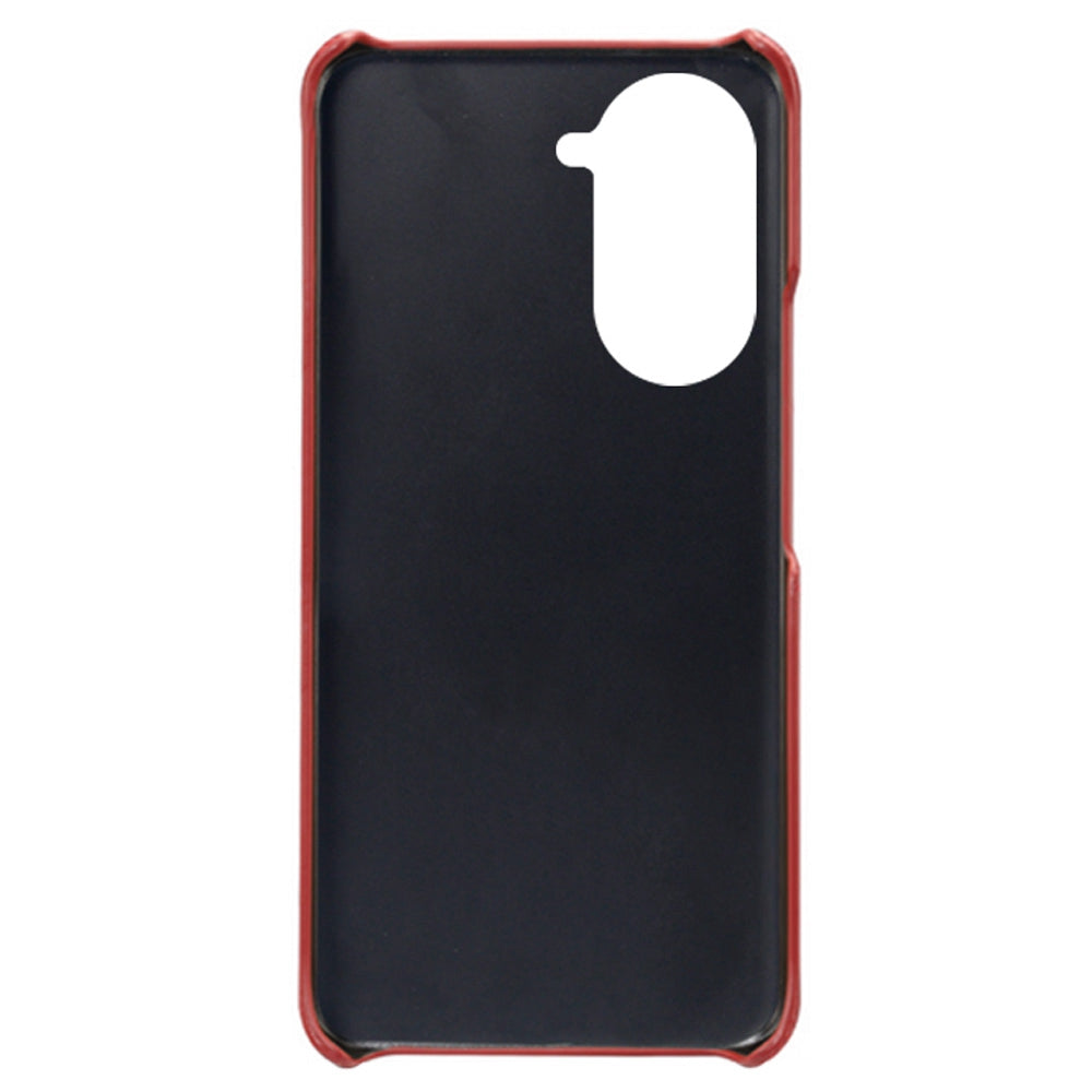 For Huawei nova 10 4G Anti-shock Dual Card Slots Holder Protective Case PU Leather Coated Hard PC Phone Shell