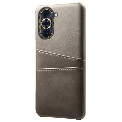 For Huawei nova 10 4G Anti-shock Dual Card Slots Holder Protective Case PU Leather Coated Hard PC Phone Shell