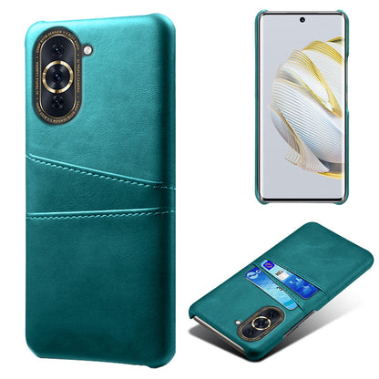 For Huawei nova 10 4G Anti-shock Dual Card Slots Holder Protective Case PU Leather Coated Hard PC Phone Shell