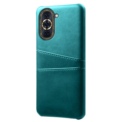 For Huawei nova 10 4G Anti-shock Dual Card Slots Holder Protective Case PU Leather Coated Hard PC Phone Shell