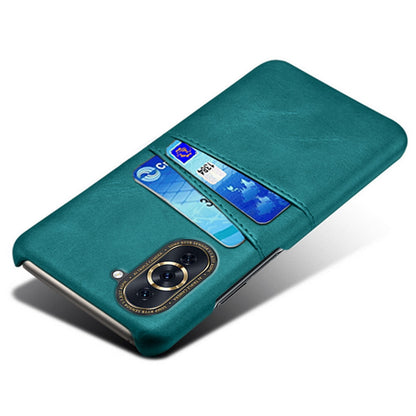 For Huawei nova 10 4G Anti-shock Dual Card Slots Holder Protective Case PU Leather Coated Hard PC Phone Shell