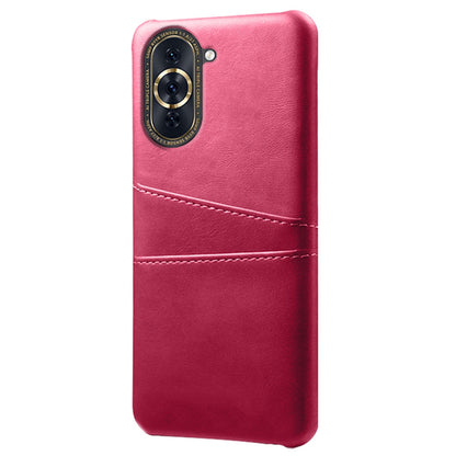 For Huawei nova 10 4G Anti-shock Dual Card Slots Holder Protective Case PU Leather Coated Hard PC Phone Shell