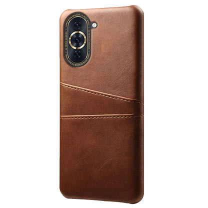 For Huawei nova 10 4G Anti-shock Dual Card Slots Holder Protective Case PU Leather Coated Hard PC Phone Shell
