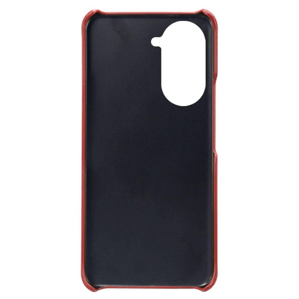 For Huawei nova 10 Pro 4G Dual Card Slots Holder Well-protected Case PU Leather Coated Hard PC Anti-shock Phone Shell