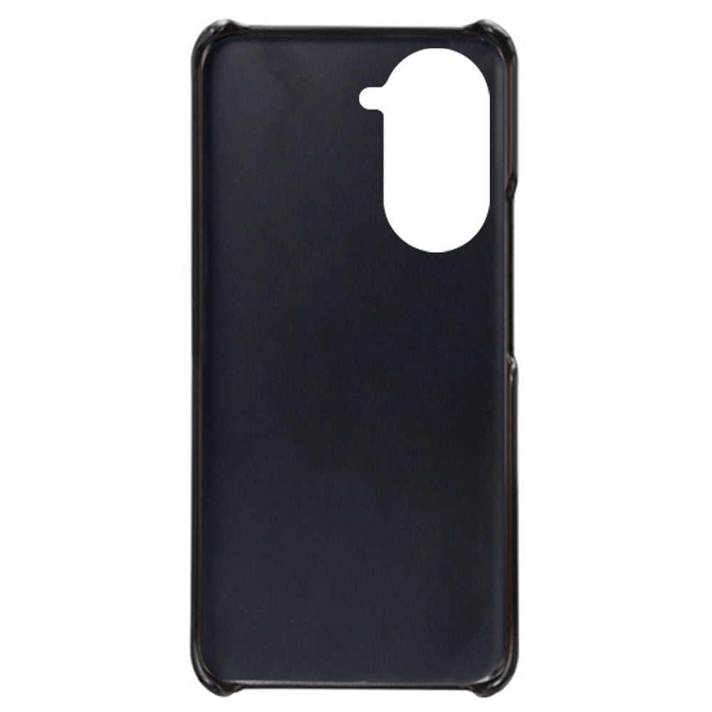 For Huawei nova 10 Pro 4G Dual Card Slots Holder Well-protected Case PU Leather Coated Hard PC Anti-shock Phone Shell