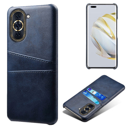 For Huawei nova 10 Pro 4G Dual Card Slots Holder Well-protected Case PU Leather Coated Hard PC Anti-shock Phone Shell