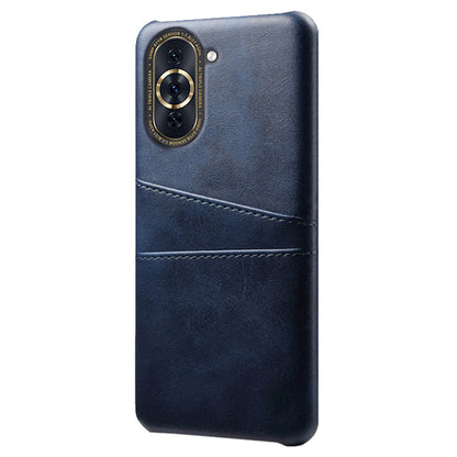 For Huawei nova 10 Pro 4G Dual Card Slots Holder Well-protected Case PU Leather Coated Hard PC Anti-shock Phone Shell