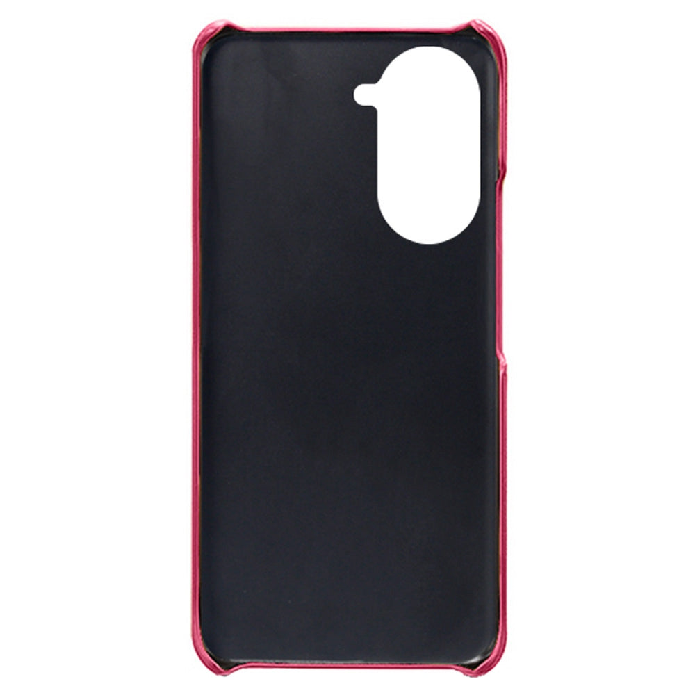 For Huawei nova 10 Pro 4G Dual Card Slots Holder Well-protected Case PU Leather Coated Hard PC Anti-shock Phone Shell