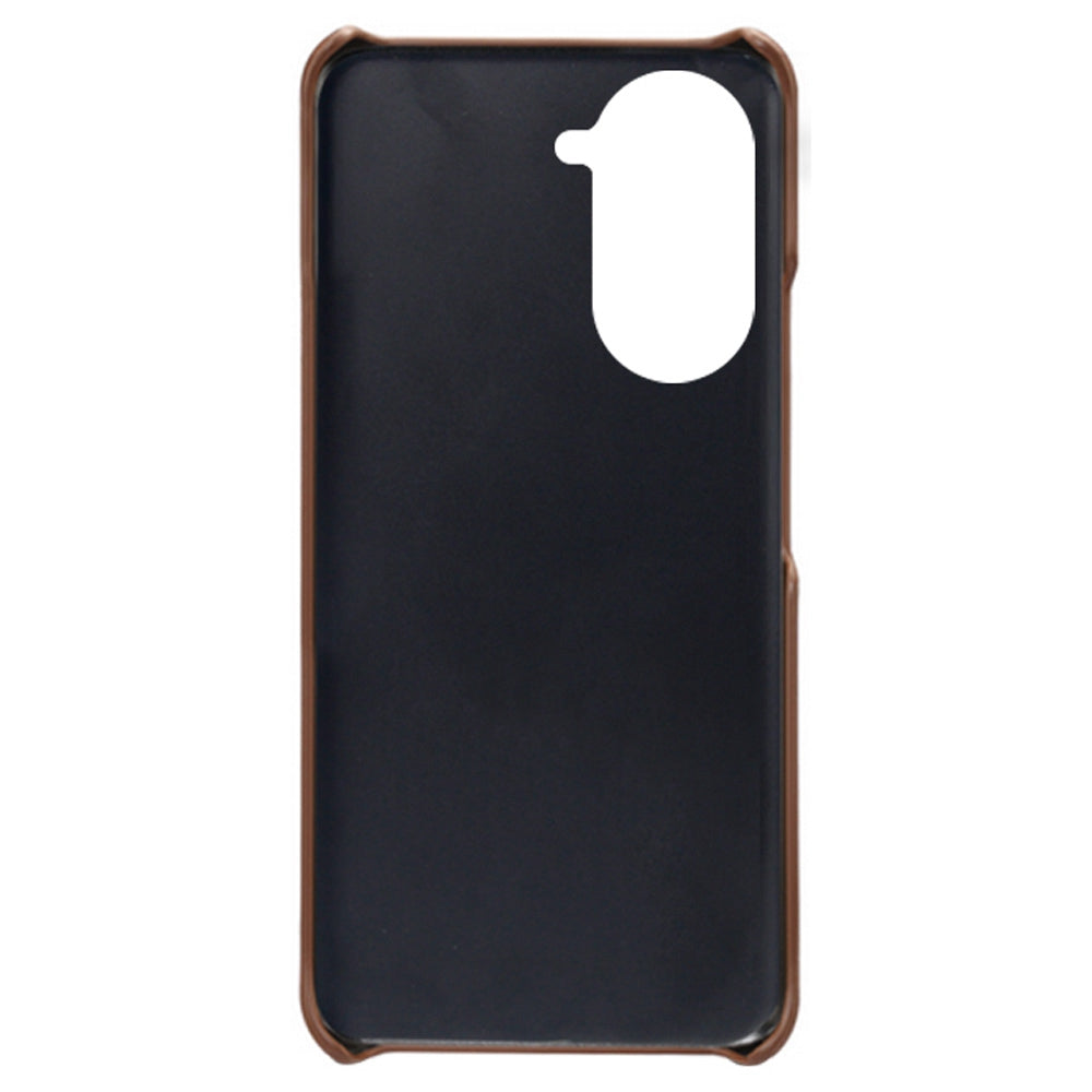 For Huawei nova 10 Pro 4G Dual Card Slots Holder Well-protected Case PU Leather Coated Hard PC Anti-shock Phone Shell
