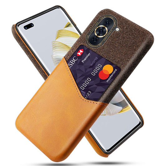 For Huawei nova 10 Pro 4G Shockproof Mobile Phone Case Card Holder Function Cloth Texture PU Leather Coated PC Shell