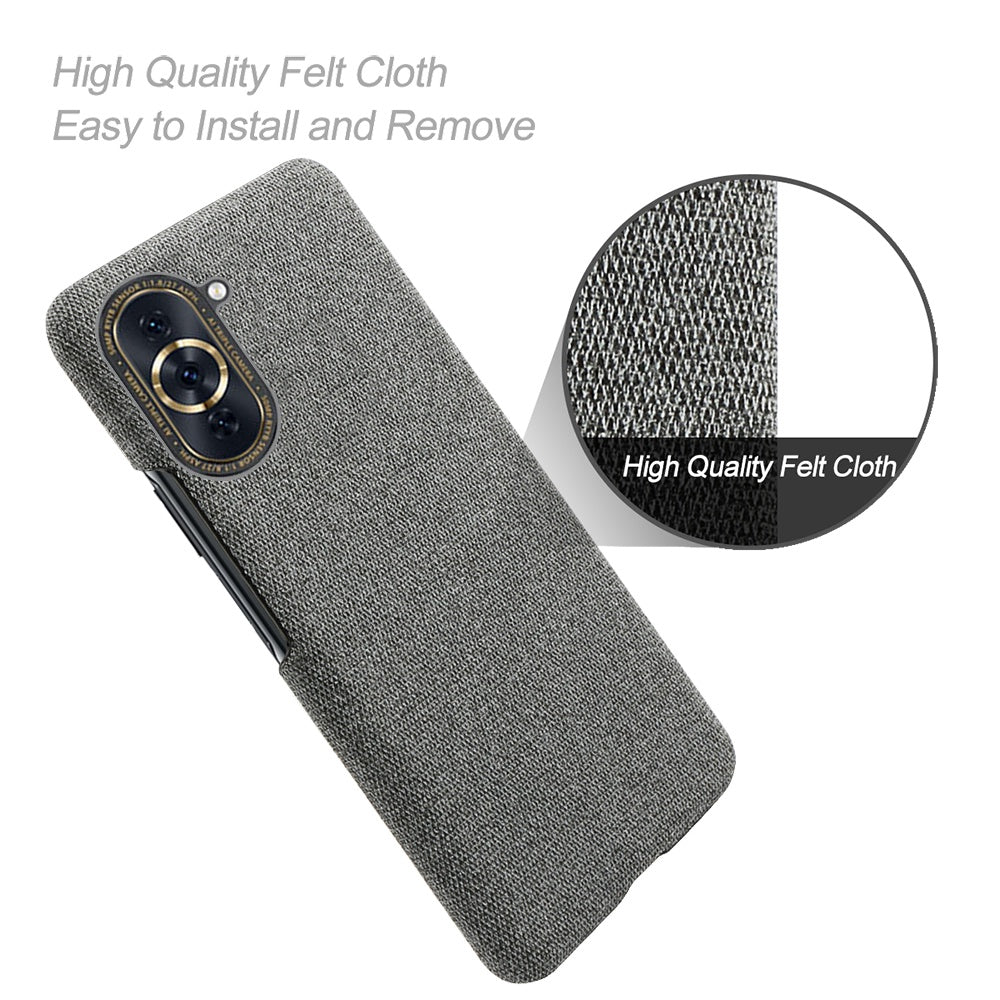 For Huawei nova 10 4G Lightweight Phone Case Solid Color Cloth Fabric Drop-proof Phone Cover