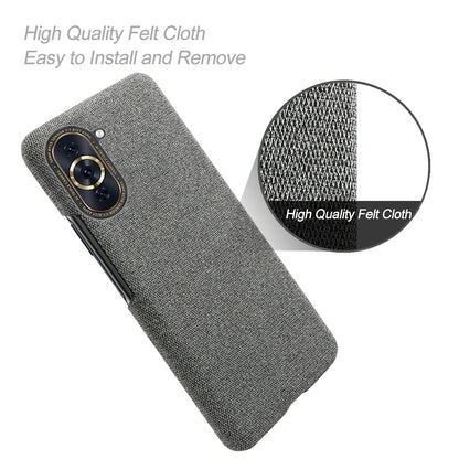 For Huawei nova 10 4G Lightweight Phone Case Solid Color Cloth Fabric Drop-proof Phone Cover