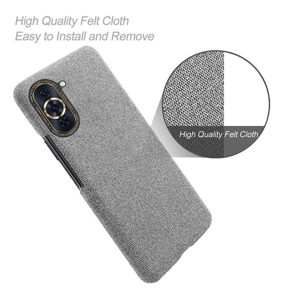 For Huawei nova 10 4G Lightweight Phone Case Solid Color Cloth Fabric Drop-proof Phone Cover