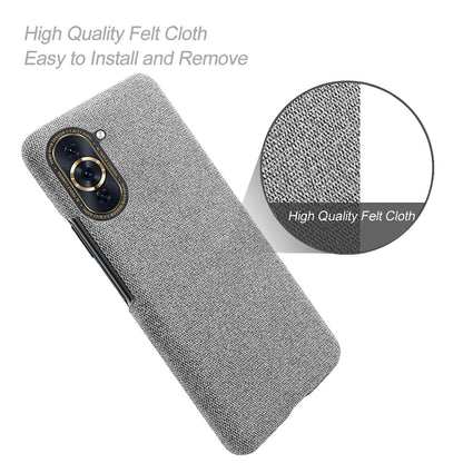 For Huawei nova 10 4G Lightweight Phone Case Solid Color Cloth Fabric Drop-proof Phone Cover