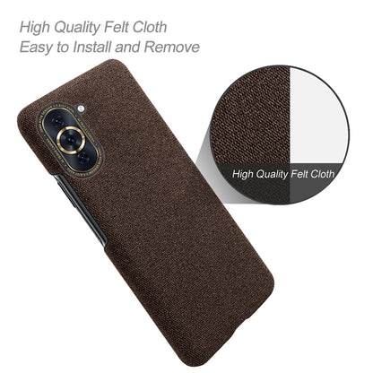 For Huawei nova 10 4G Lightweight Phone Case Solid Color Cloth Fabric Drop-proof Phone Cover