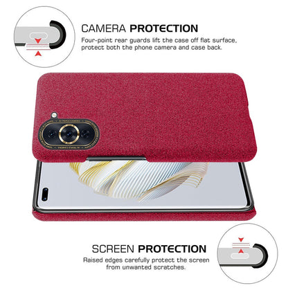 For Huawei nova 10 Pro 4G Solid Color Phone Case Scratch-resistant Cloth Texture Protective Cover