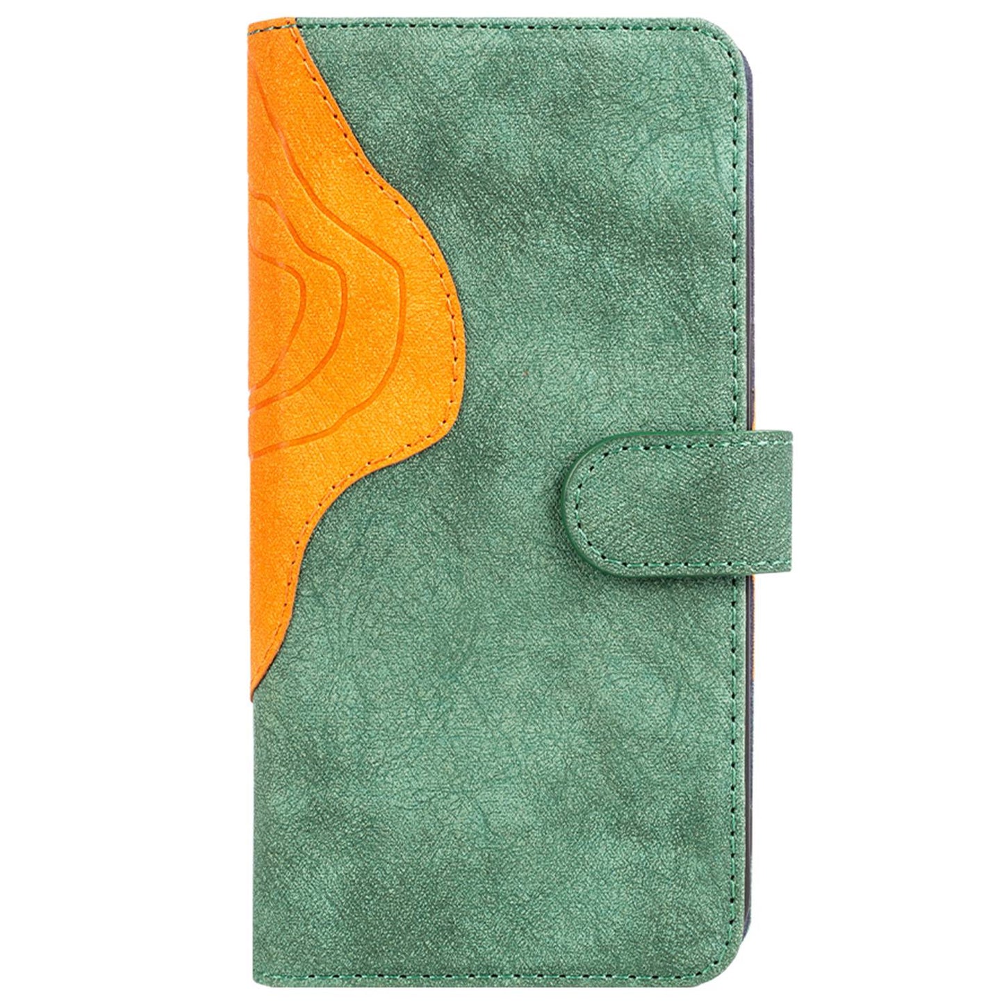 For Honor X30 5G / Magic 4 Lite 5G Color Splicing Wood Texture Folio Flip Wallet Cover Leather Magnetic Phone Case with Stand