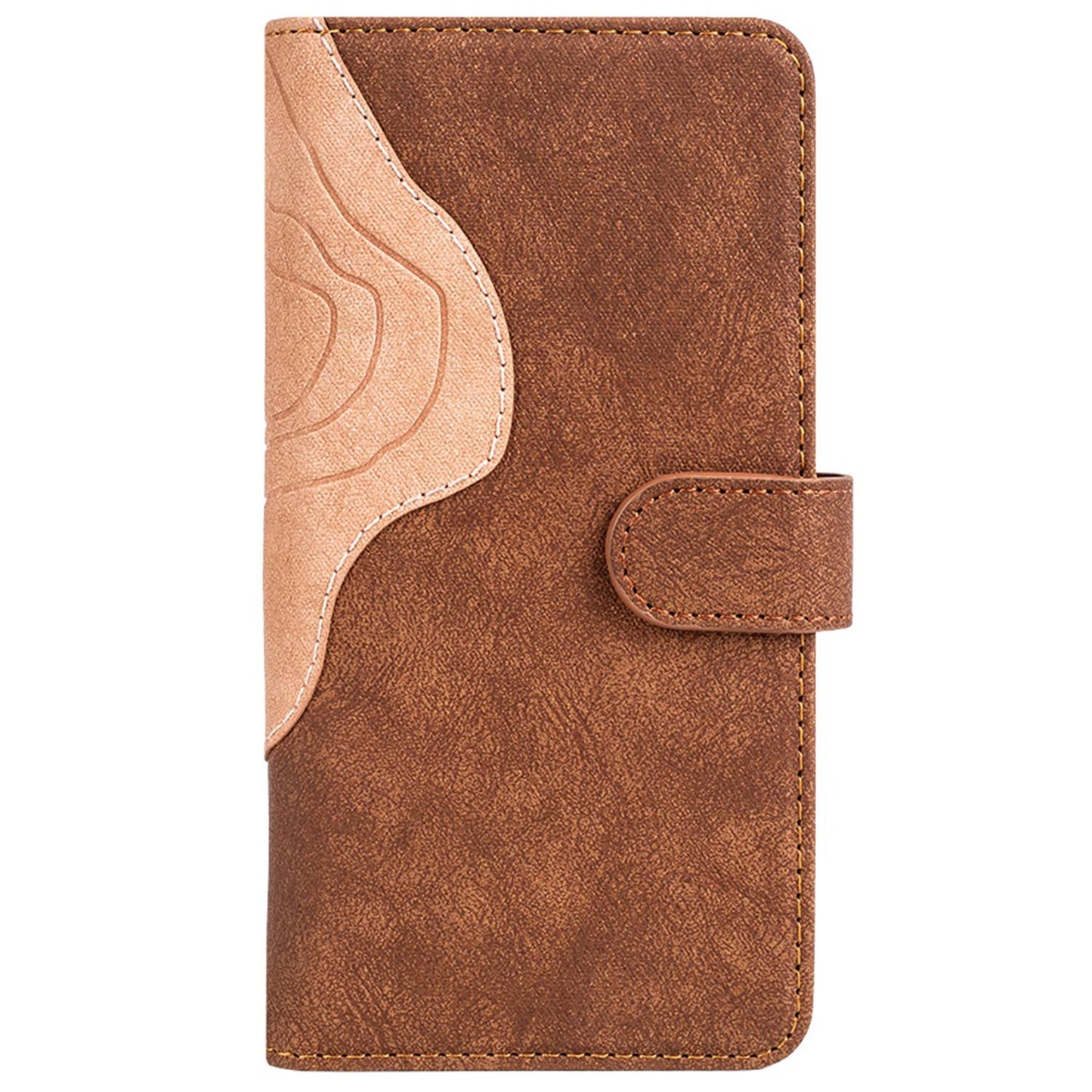 For Honor X30 5G / Magic 4 Lite 5G Color Splicing Wood Texture Folio Flip Wallet Cover Leather Magnetic Phone Case with Stand