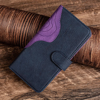 For Honor X30 5G / Magic 4 Lite 5G Color Splicing Wood Texture Folio Flip Wallet Cover Leather Magnetic Phone Case with Stand