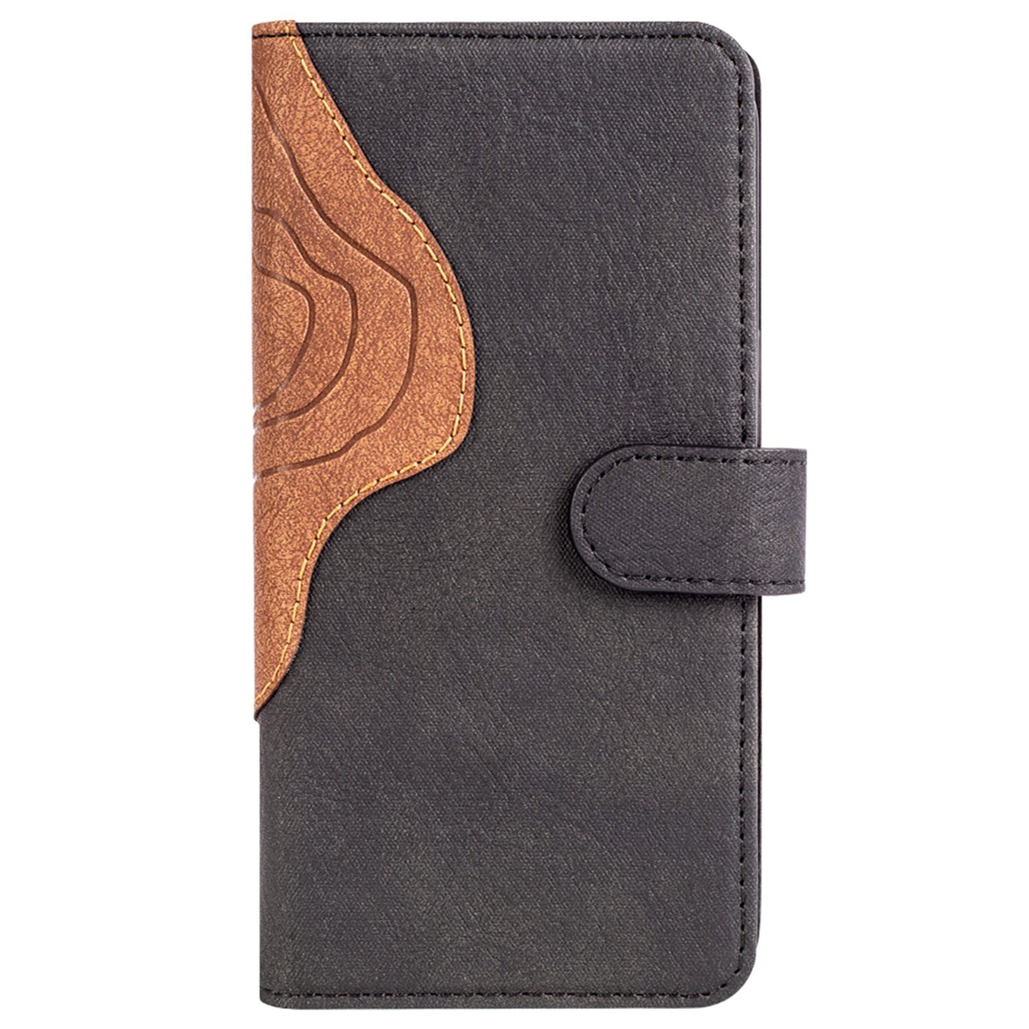 For Honor X30 5G / Magic 4 Lite 5G Color Splicing Wood Texture Folio Flip Wallet Cover Leather Magnetic Phone Case with Stand