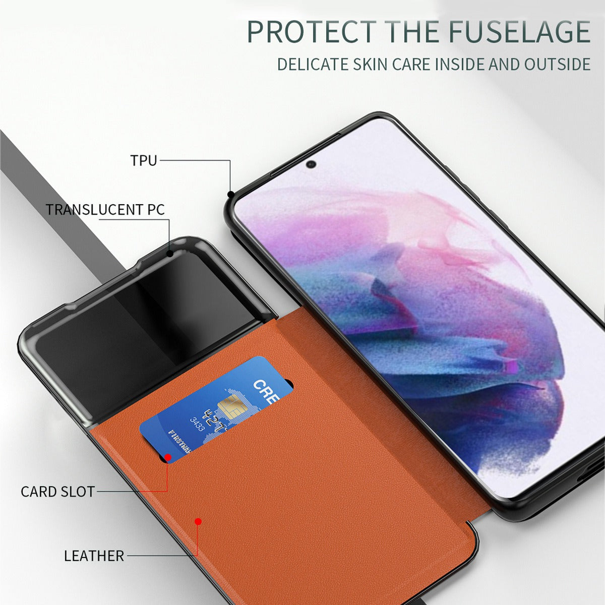 For Samsung Galaxy A52 4G / 5G / A52s 5G View Window Drop-proof Leather Phone Case with Card Holder Stand