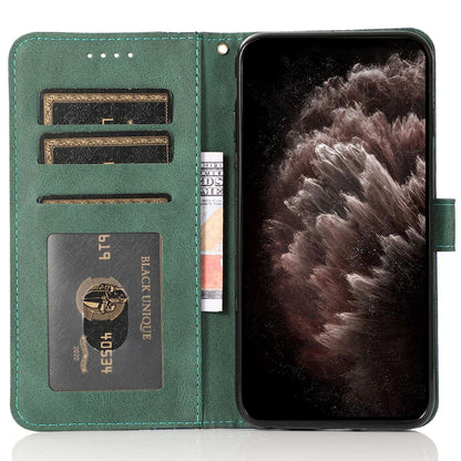 For Xiaomi Poco M4 Pro 4G Color Splicing Phone Full-protection Cover Flip Stand Wallet PU Leather Case with Wrist Strap