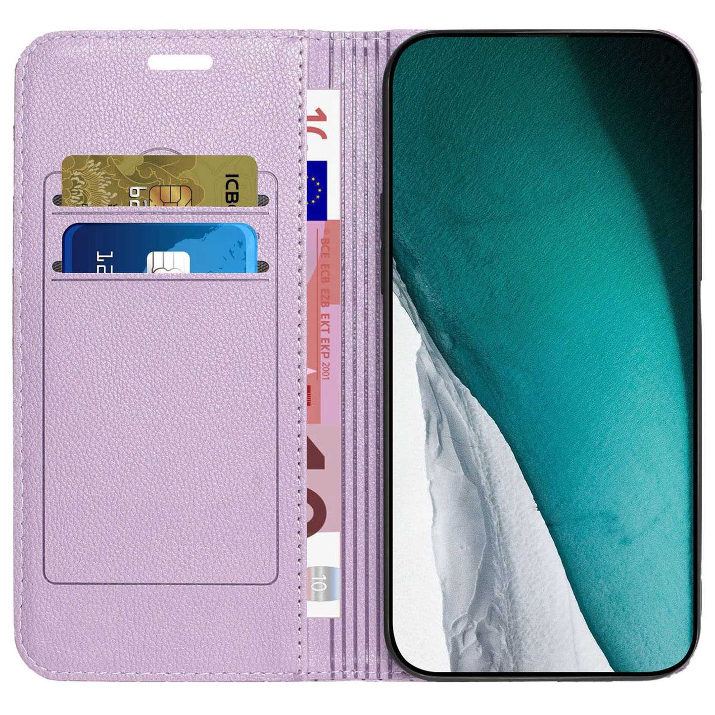RFID Blocking Protective Cover for Samsung Galaxy Xcover 5, Rhombus Embossing Litchi Texture PU Leather Shell Flip Stand Wallet Phone Case