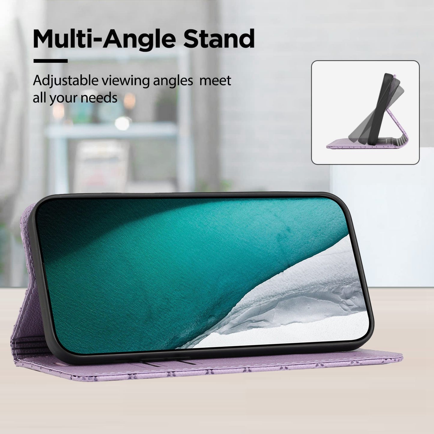 RFID Blocking Phone Case for Samsung Galaxy A73 5G, Magnetic Auto-absorbed Litchi Texture PU Leather Rhombus Embossing Cellphone Cover with Stand Wallet