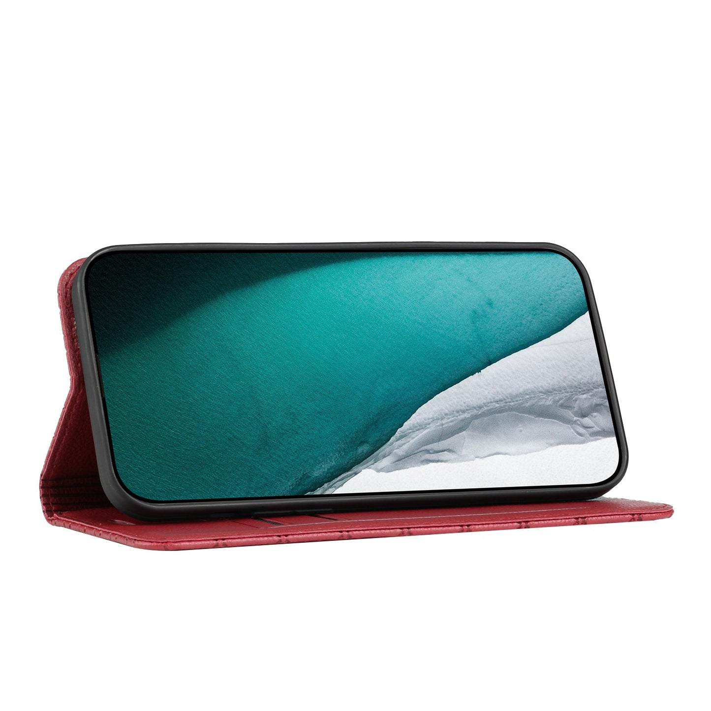 For Samsung Galaxy A52 4G / 5G / A52s 5G RFID Blocking Phone Case, Magnetic Auto-absorbed Litchi Texture PU Leather Bump Proof Rhombus Embossment Cellphone Cover with Stand Wallet