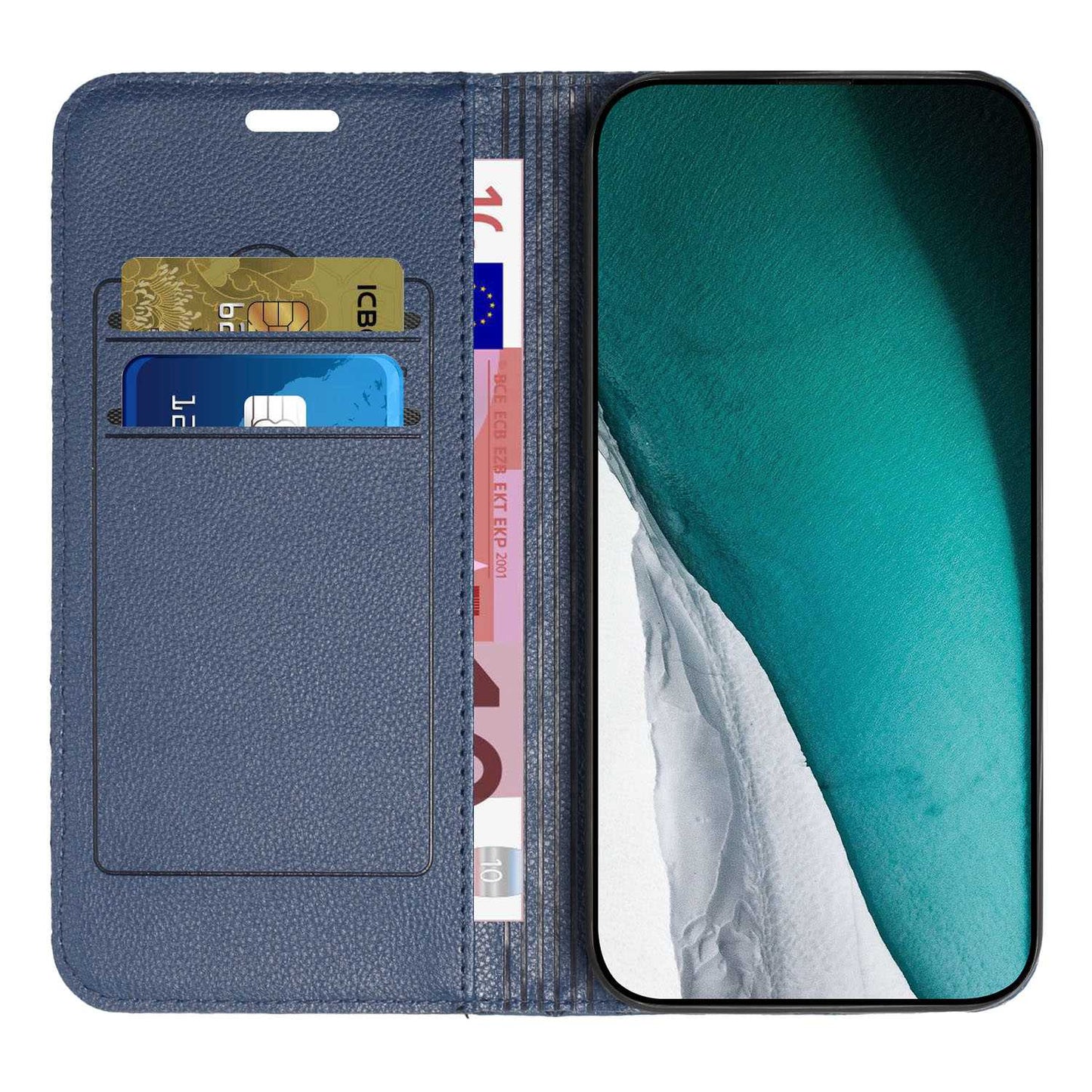 For Samsung Galaxy A52 4G / 5G / A52s 5G RFID Blocking Phone Case, Magnetic Auto-absorbed Litchi Texture PU Leather Bump Proof Rhombus Embossment Cellphone Cover with Stand Wallet