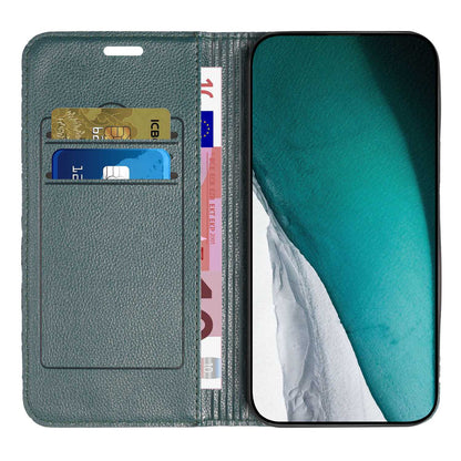For Samsung Galaxy A52 4G / 5G / A52s 5G RFID Blocking Phone Case, Magnetic Auto-absorbed Litchi Texture PU Leather Bump Proof Rhombus Embossment Cellphone Cover with Stand Wallet