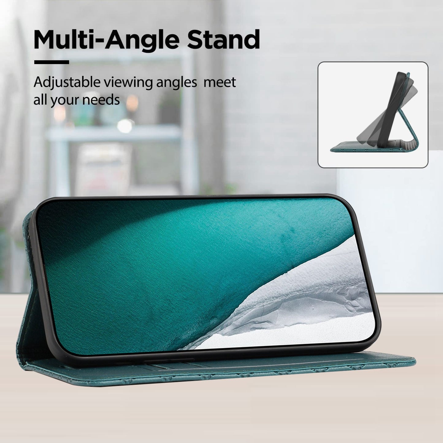 For Samsung Galaxy A52 4G / 5G / A52s 5G RFID Blocking Phone Case, Magnetic Auto-absorbed Litchi Texture PU Leather Bump Proof Rhombus Embossment Cellphone Cover with Stand Wallet