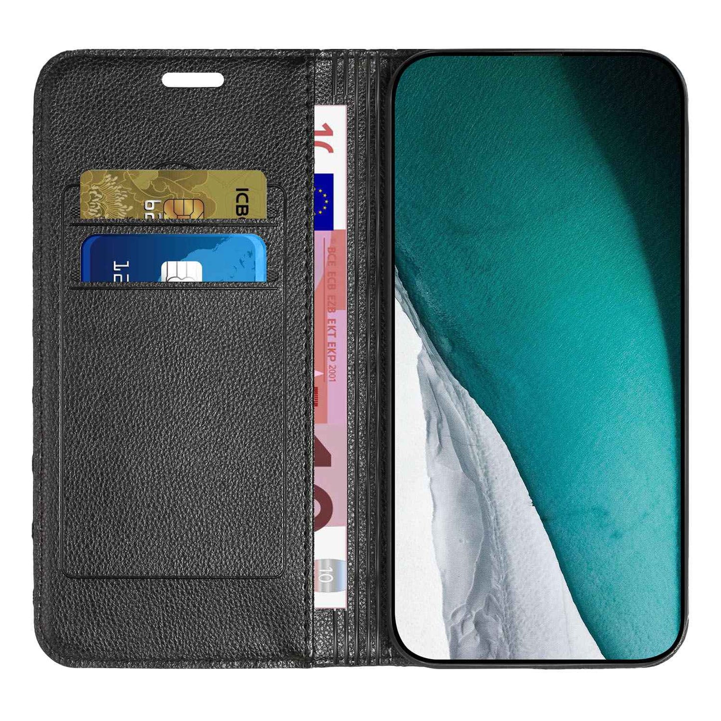 For Samsung Galaxy A52 4G / 5G / A52s 5G RFID Blocking Phone Case, Magnetic Auto-absorbed Litchi Texture PU Leather Bump Proof Rhombus Embossment Cellphone Cover with Stand Wallet