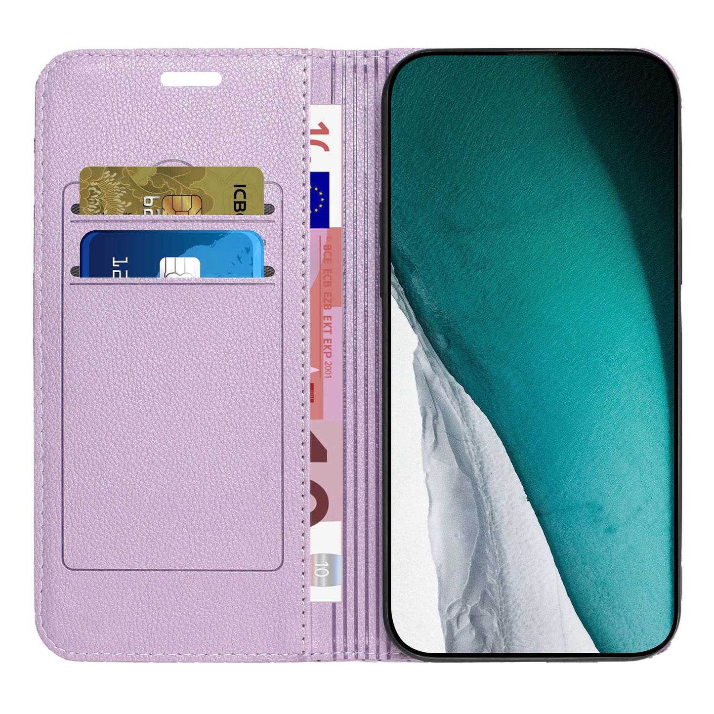 For Samsung Galaxy A52 4G / 5G / A52s 5G RFID Blocking Phone Case, Magnetic Auto-absorbed Litchi Texture PU Leather Bump Proof Rhombus Embossment Cellphone Cover with Stand Wallet