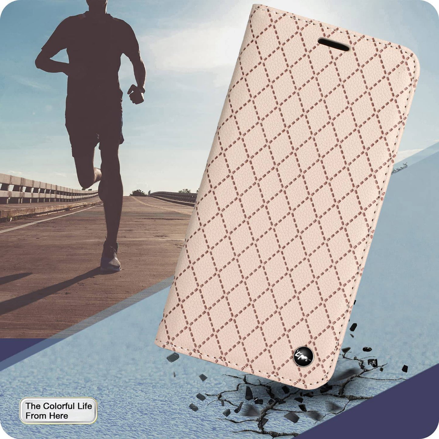 For Samsung Galaxy A52 4G / 5G / A52s 5G RFID Blocking Phone Case, Magnetic Auto-absorbed Litchi Texture PU Leather Bump Proof Rhombus Embossment Cellphone Cover with Stand Wallet