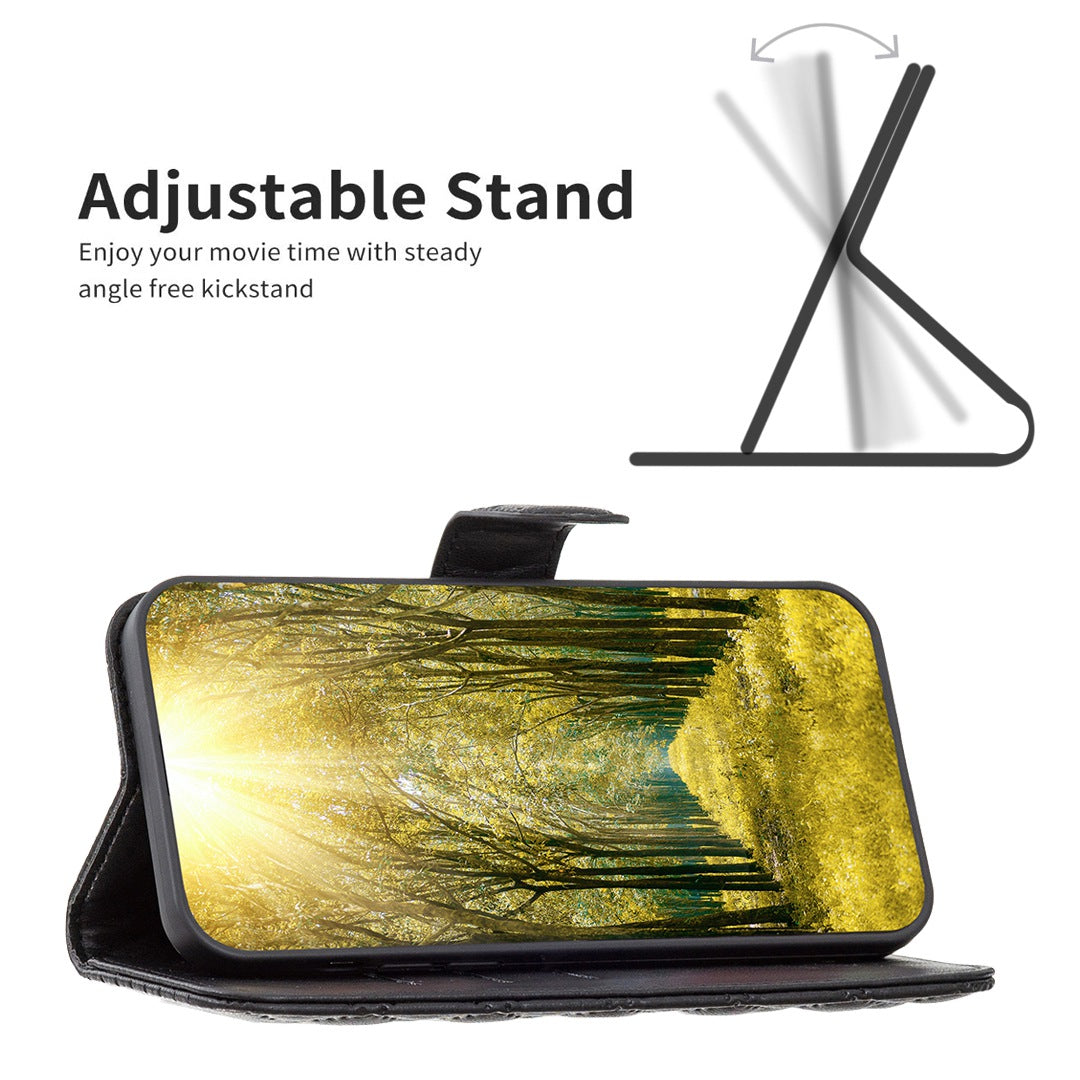 BINFEN COLOR For Samsung Galaxy A52 4G / 5G / A52s 5G PU Leather Shell, BF Style-14 Imprinted Rhombus Pattern Wallet Cover Matte Phone Stand Case
