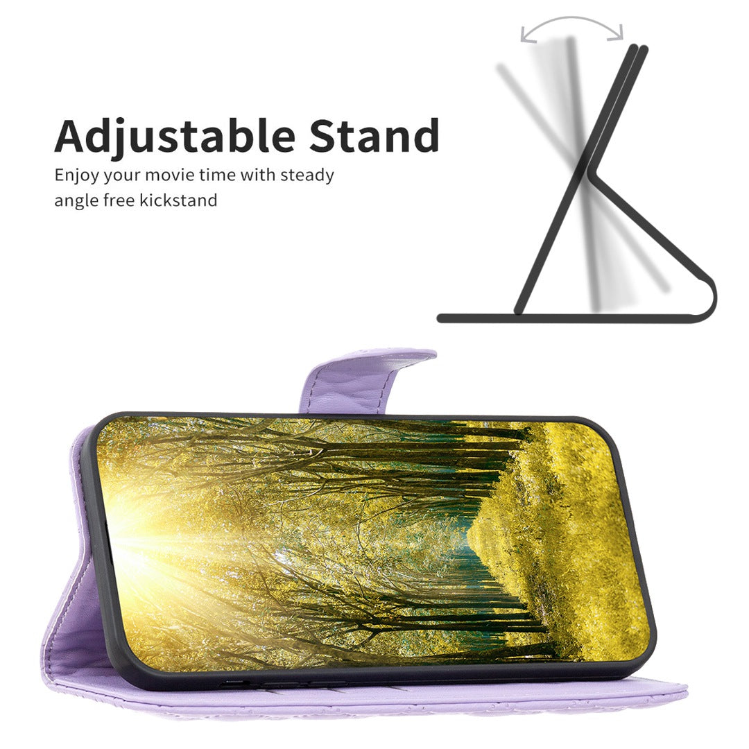 BINFEN COLOR For Samsung Galaxy A52 4G / 5G / A52s 5G PU Leather Shell, BF Style-14 Imprinted Rhombus Pattern Wallet Cover Matte Phone Stand Case