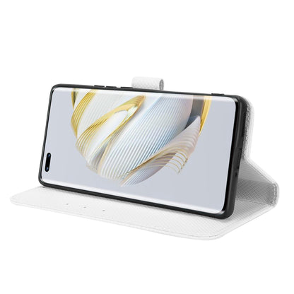 For Huawei nova 10 4G Shockproof Diamond Texture Stand Wallet Phone Case PU Leather + TPU Full Protection Cover