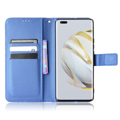 For Huawei nova 10 4G Shockproof Diamond Texture Stand Wallet Phone Case PU Leather + TPU Full Protection Cover
