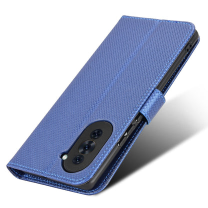 For Huawei nova 10 4G Shockproof Diamond Texture Stand Wallet Phone Case PU Leather + TPU Full Protection Cover