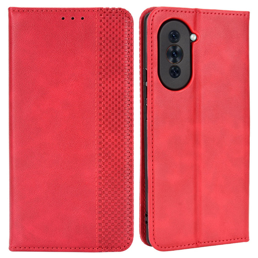 For Huawei nova 10 4G Flip Auto Closing Magnetic Retro PU Leather Wallet Case Stand Function Phone Shell Cover