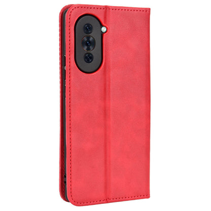For Huawei nova 10 4G Flip Auto Closing Magnetic Retro PU Leather Wallet Case Stand Function Phone Shell Cover