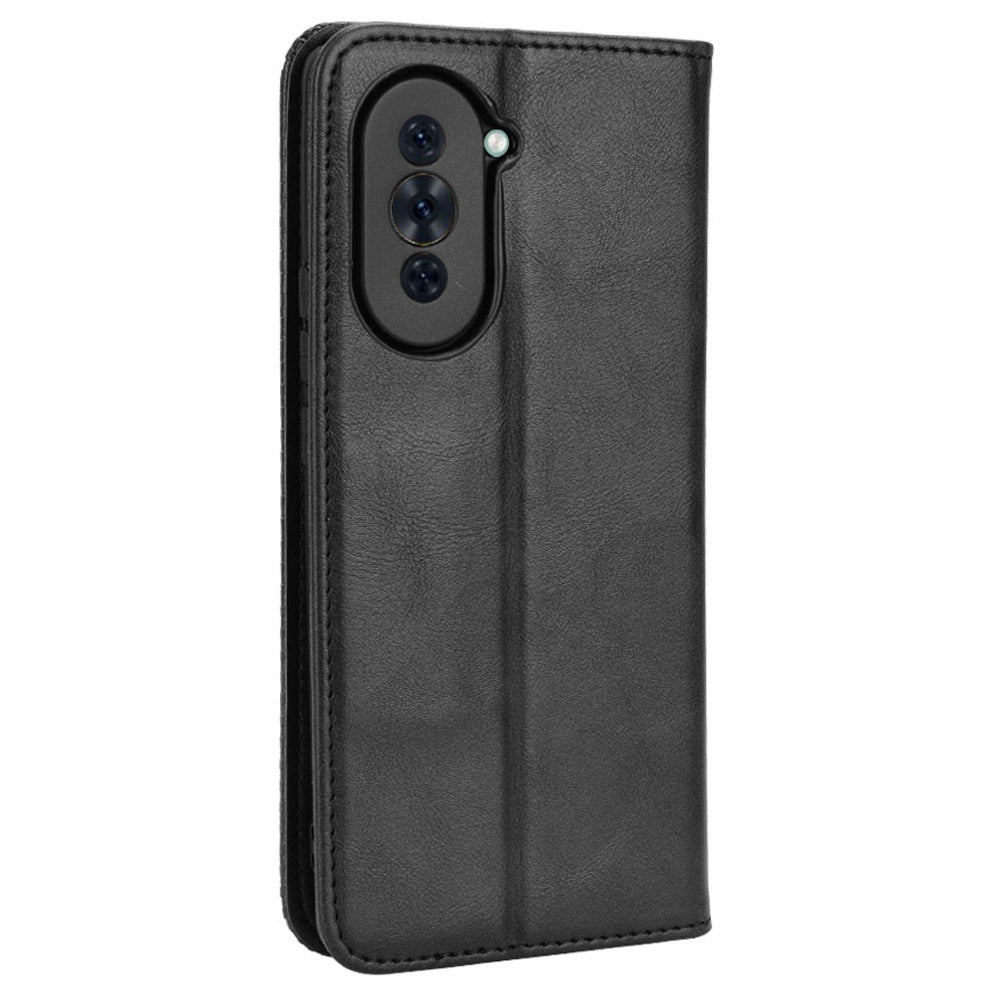 For Huawei nova 10 4G Flip Auto Closing Magnetic Retro PU Leather Wallet Case Stand Function Phone Shell Cover