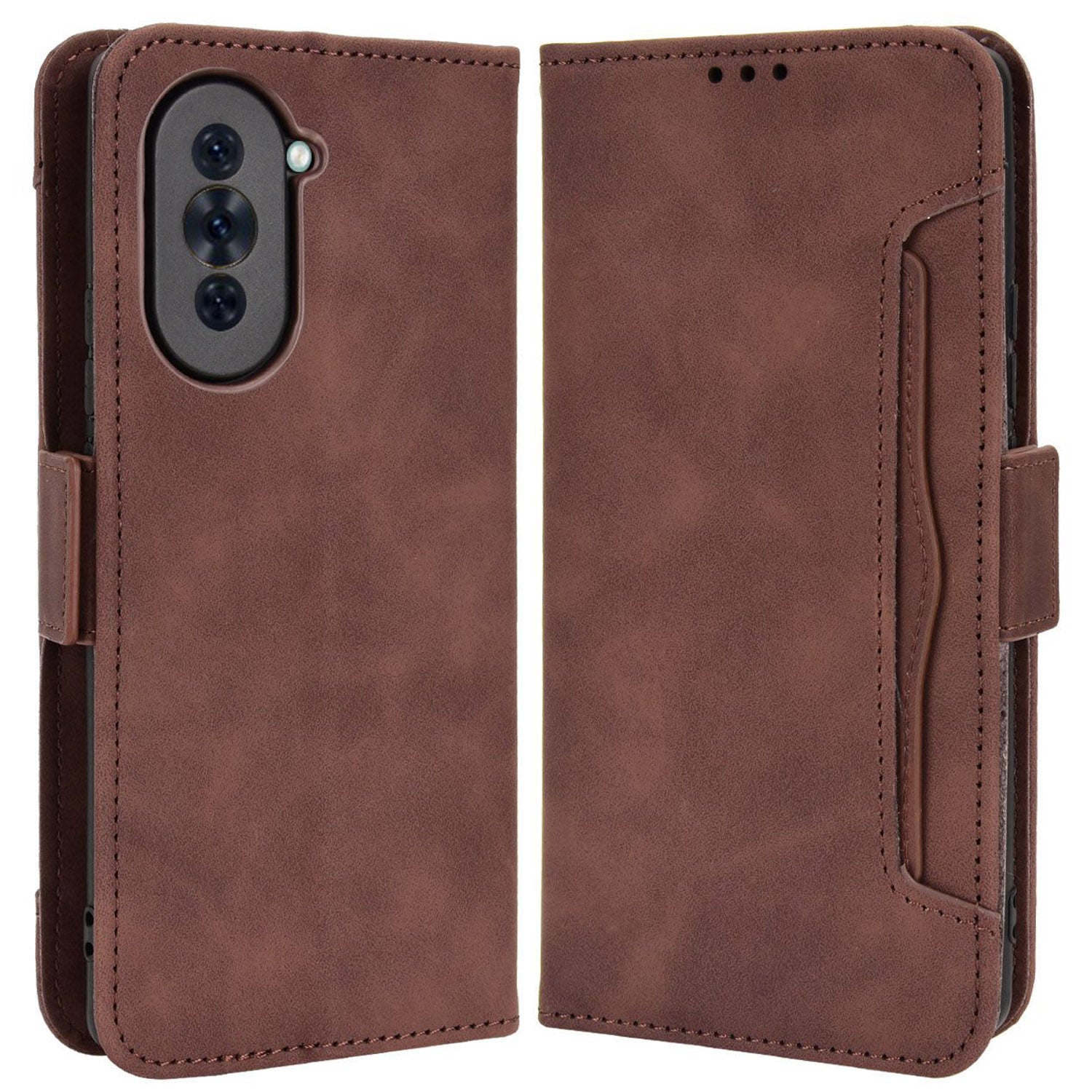 For Huawei nova 10 4G Multiple Card Slots Wallet Case PU Leather Stand Feature Magnetic Clasp Shockproof Shell