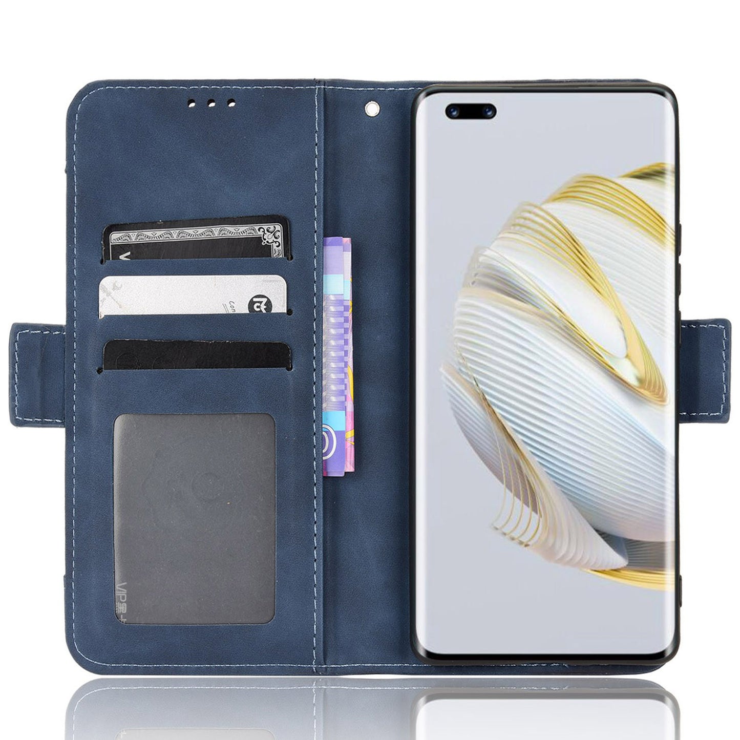 For Huawei nova 10 4G Multiple Card Slots Wallet Case PU Leather Stand Feature Magnetic Clasp Shockproof Shell