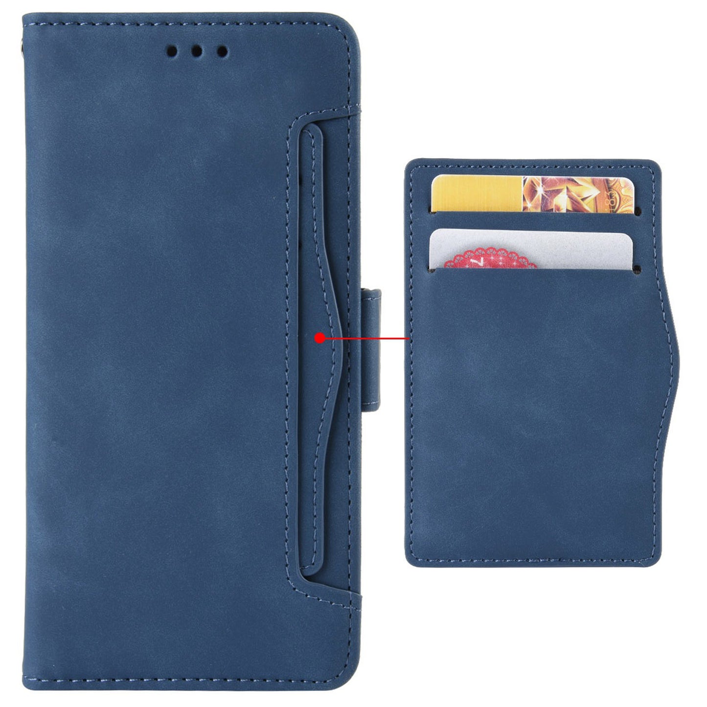 For Huawei nova 10 4G Multiple Card Slots Wallet Case PU Leather Stand Feature Magnetic Clasp Shockproof Shell