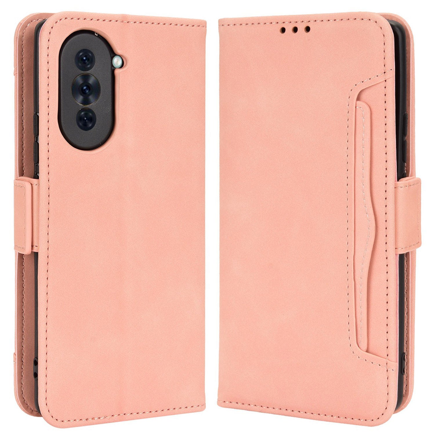 For Huawei nova 10 4G Multiple Card Slots Wallet Case PU Leather Stand Feature Magnetic Clasp Shockproof Shell