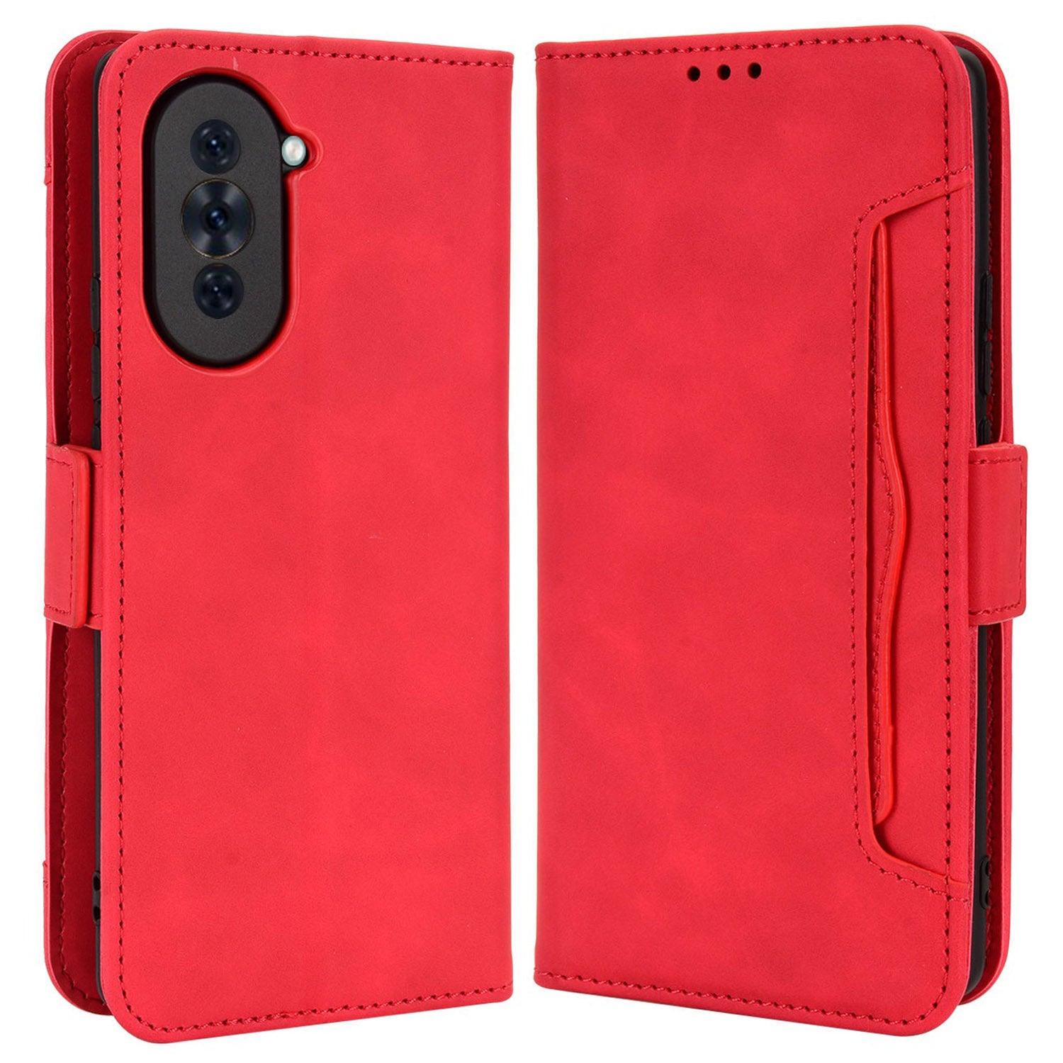 For Huawei nova 10 4G Multiple Card Slots Wallet Case PU Leather Stand Feature Magnetic Clasp Shockproof Shell